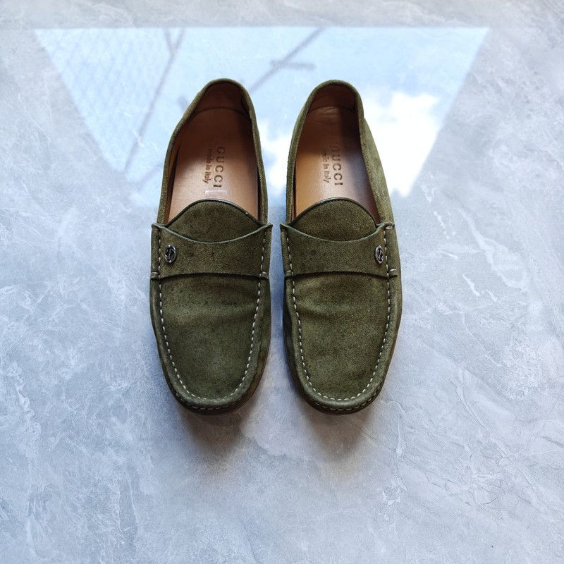 Gucci Gucci Classic Logo Green Loafers for Men and Women 0079 Size US 8 / EU 41 - 2 Thumbnail