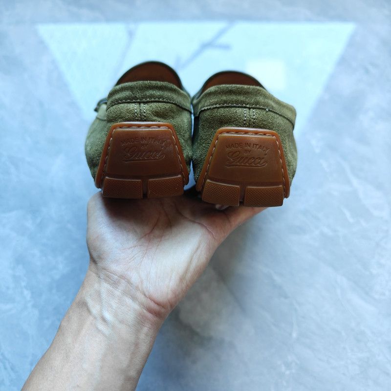 Gucci Gucci Classic Logo Green Loafers for Men and Women 0079 Size US 8 / EU 41 - 3 Thumbnail