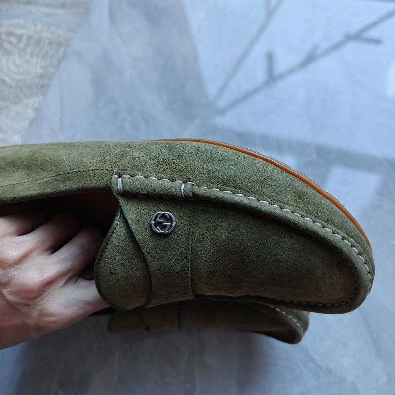 Gucci Gucci Classic Logo Green Loafers for Men and Women 0079 Size US 8 / EU 41 - 8 Thumbnail
