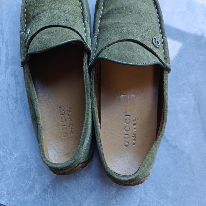Gucci Gucci Classic Logo Green Loafers for Men and Women 0079 Size US 8 / EU 41 - 9 Thumbnail