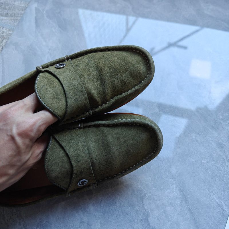 Gucci Gucci Classic Logo Green Loafers for Men and Women 0079 Size US 8 / EU 41 - 6 Thumbnail