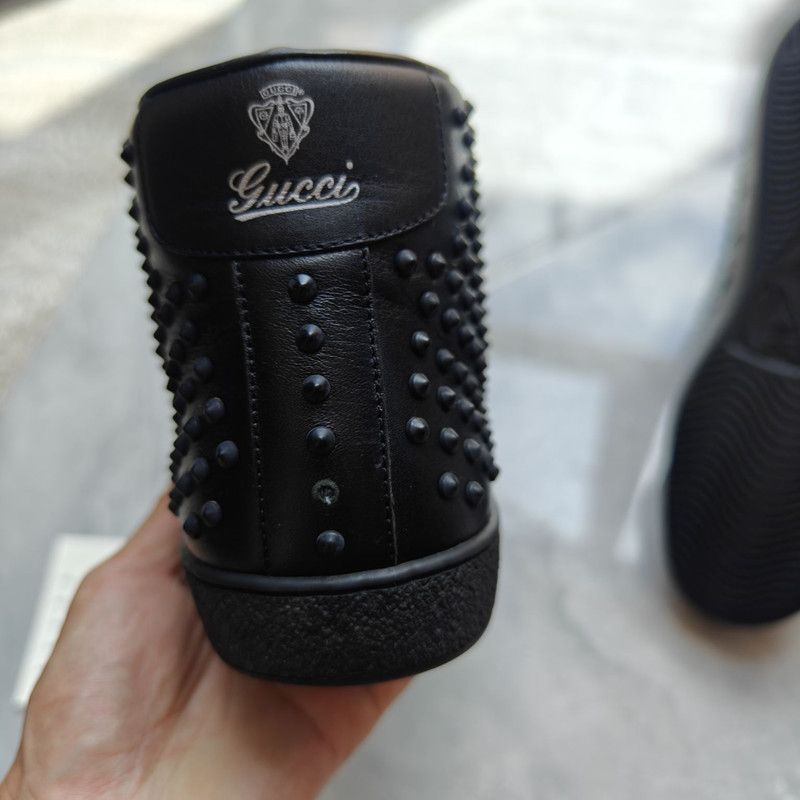 Gucci Gucci High-Top Studded Sneakers in Black 0079 Size US 8.5 / EU 41-42 - 7 Thumbnail