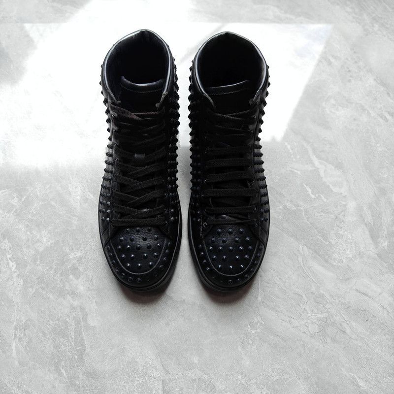 Gucci Gucci High-Top Studded Sneakers in Black 0079 Size US 8.5 / EU 41-42 - 2 Thumbnail