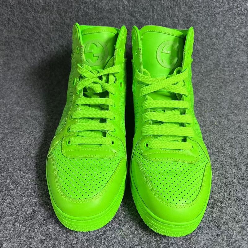 Gucci Gucci High-Top Sneakers in Vibrant Green 0079 Size US 7.5 / EU 40-41 - 2 Thumbnail
