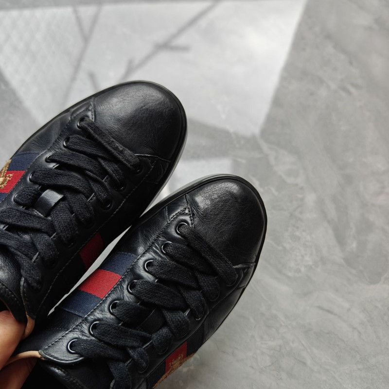 Gucci Gucci Ace Bee Black Fashion Sneakers for Men 0079 Size US 9.5 / EU 42-43 - 9 Thumbnail