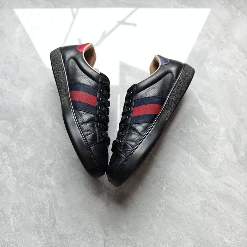 Gucci Gucci Ace Bee Black Fashion Sneakers for Men 0079 Size US 9.5 / EU 42-43 - 11 Thumbnail