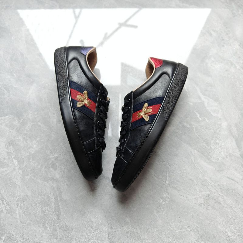 Gucci Gucci Ace Bee Black Fashion Sneakers for Men 0079 Size US 9.5 / EU 42-43 - 10 Thumbnail