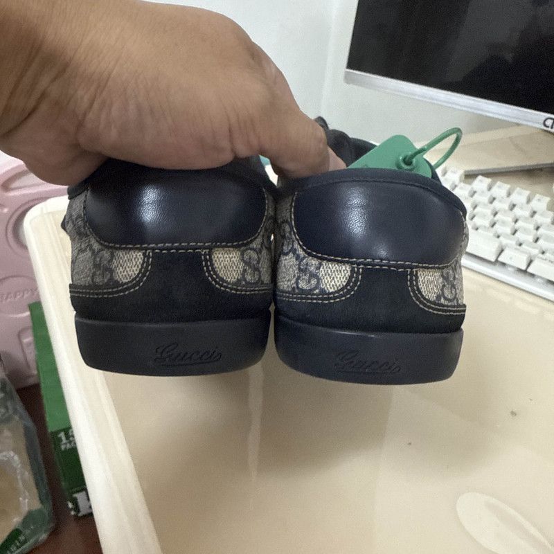 Gucci Gucci Dark Blue Leather Casual Sneakers 0079 Size US 8.5 / EU 41-42 - 3 Thumbnail