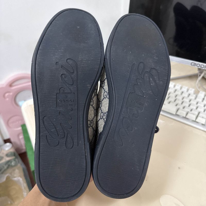 Gucci Gucci Dark Blue Leather Casual Sneakers 0079 Size US 8.5 / EU 41-42 - 4 Thumbnail