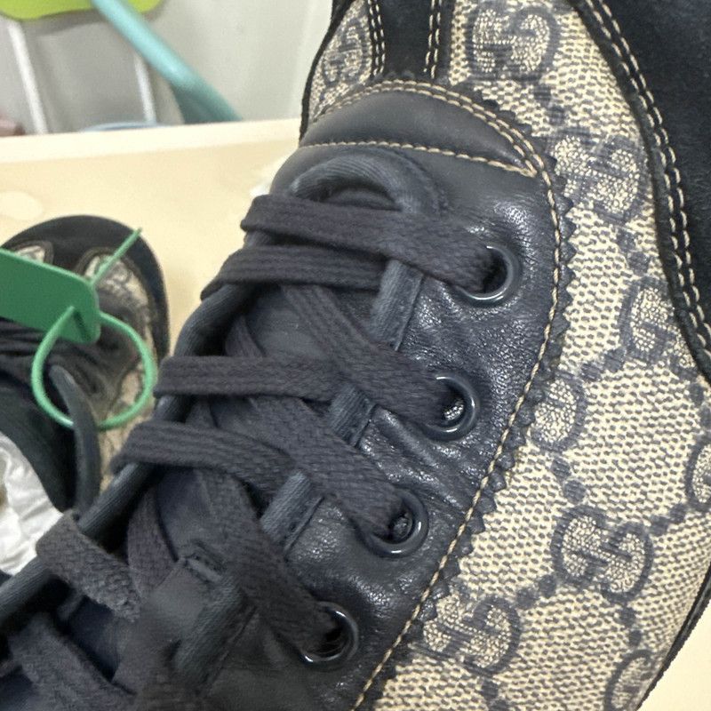 Gucci Gucci Dark Blue Leather Casual Sneakers 0079 Size US 8.5 / EU 41-42 - 7 Thumbnail