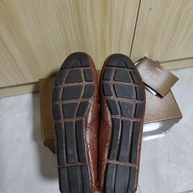 Gucci Gucci Brown Logo Print Loafers 0079 Size US 7.5 / EU 40-41 - 4 Thumbnail
