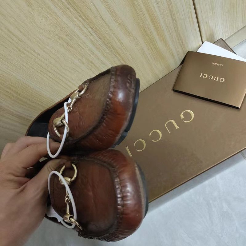 Gucci Gucci Brown Logo Print Loafers 0079 Size US 7.5 / EU 40-41 - 7 Thumbnail