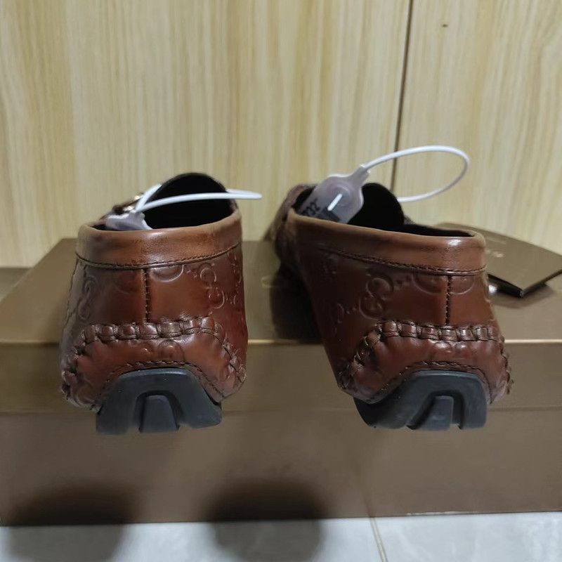 Gucci Gucci Brown Logo Print Loafers 0079 Size US 7.5 / EU 40-41 - 3 Thumbnail
