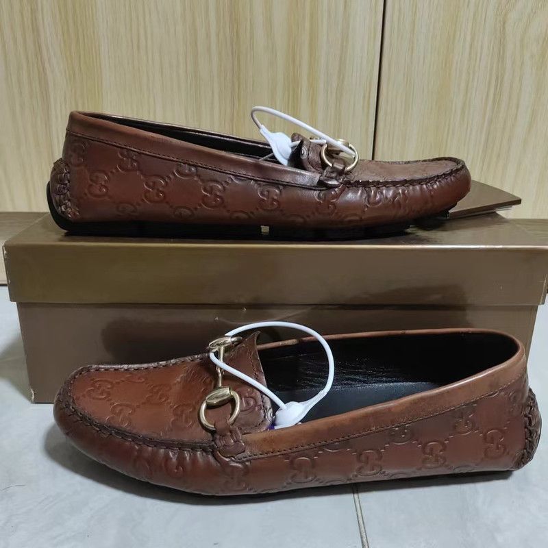 Gucci Gucci Brown Logo Print Loafers 0079 Size US 7.5 / EU 40-41 - 8 Thumbnail