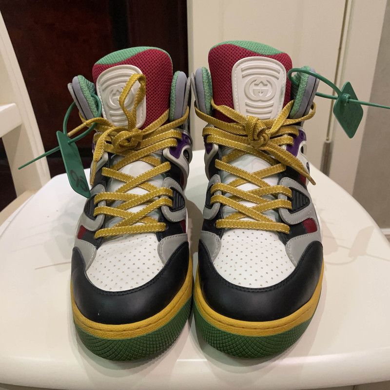 Gucci Gucci High-Top Basketball Sneakers in Black Red White 0079 Size US 8.5 / EU 41-42 - 2 Thumbnail