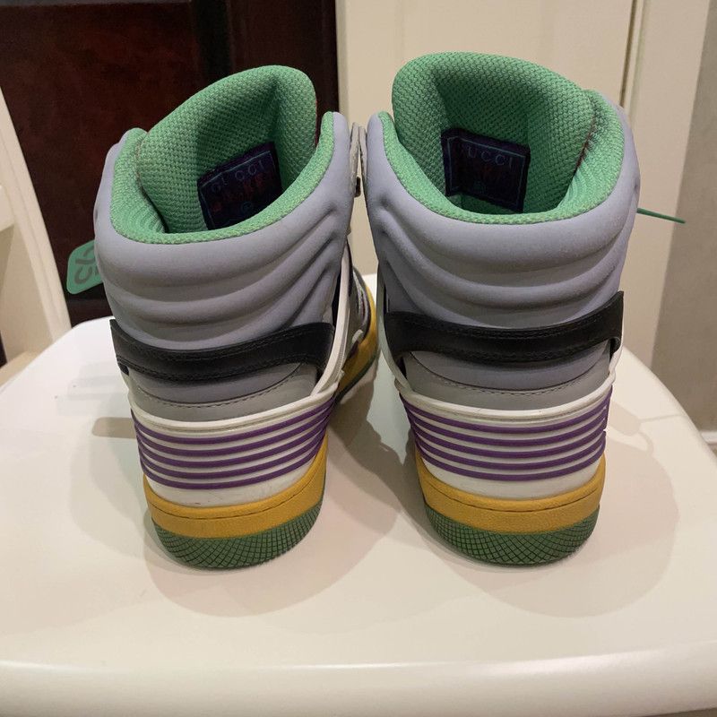 Gucci Gucci High-Top Basketball Sneakers in Black Red White 0079 Size US 8.5 / EU 41-42 - 3 Thumbnail