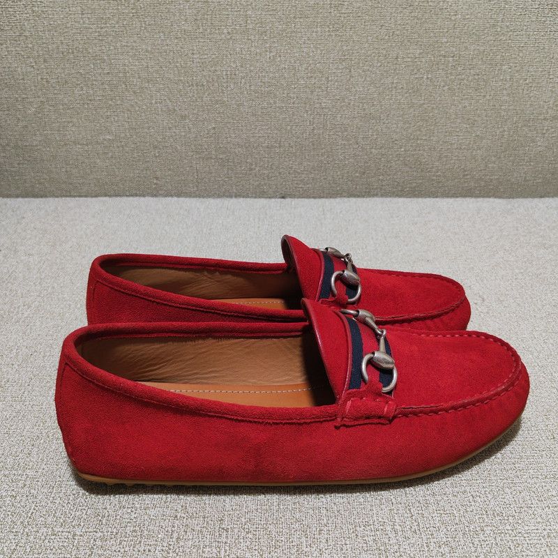 Gucci Gucci Stylish Red Suede Flats 0079 Size US 9.5 / EU 42-43 - 6 Thumbnail