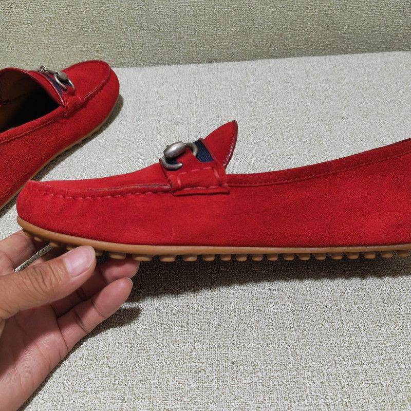 Gucci Gucci Stylish Red Suede Flats 0079 Size US 9.5 / EU 42-43 - 8 Thumbnail