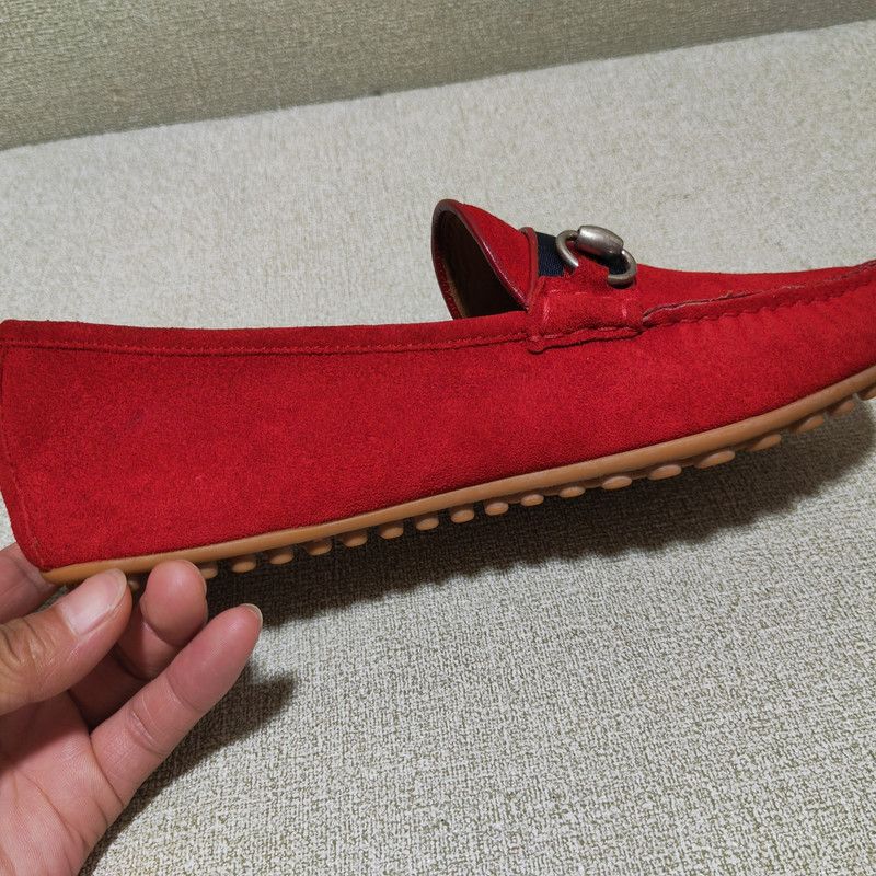 Gucci Gucci Stylish Red Suede Flats 0079 Size US 9.5 / EU 42-43 - 7 Thumbnail