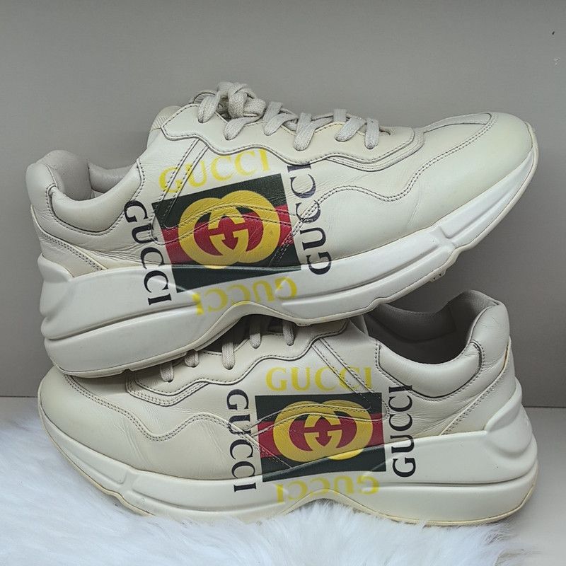 Gucci Gucci Rhyton Logo Low-Top Sneakers for Men 0079 Size US 9.5 / EU 42-43 - 6 Thumbnail