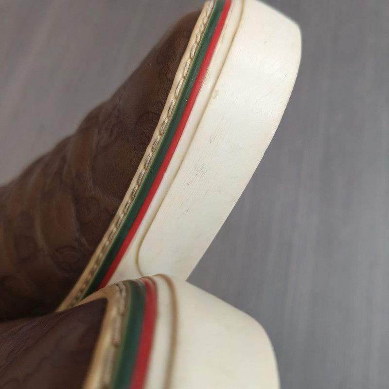 Gucci Gucci Stylish Brown Leather Casual Shoes 0079 Size US 7.5 / EU 40-41 - 6 Thumbnail