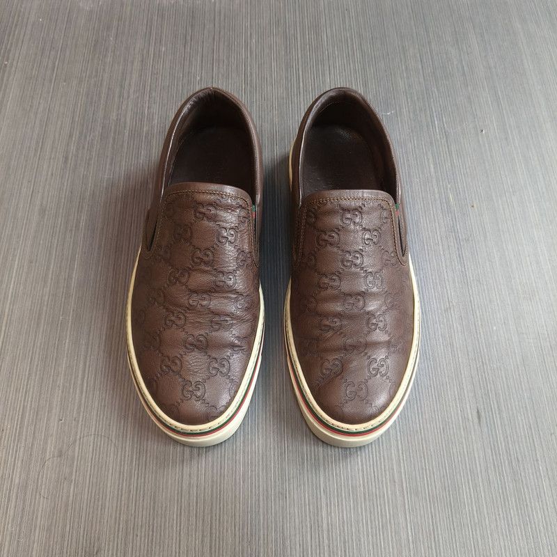 Gucci Gucci Stylish Brown Leather Casual Shoes 0079 Size US 7.5 / EU 40-41 - 2 Thumbnail