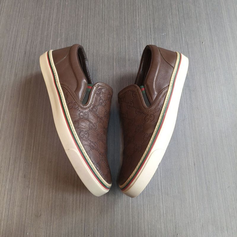 Gucci Gucci Stylish Brown Leather Casual Shoes 0079 Size US 7.5 / EU 40-41 - 9 Thumbnail