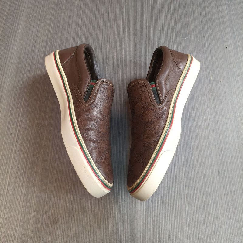 Gucci Gucci Stylish Brown Leather Casual Shoes 0079 Size US 7.5 / EU 40-41 - 8 Thumbnail