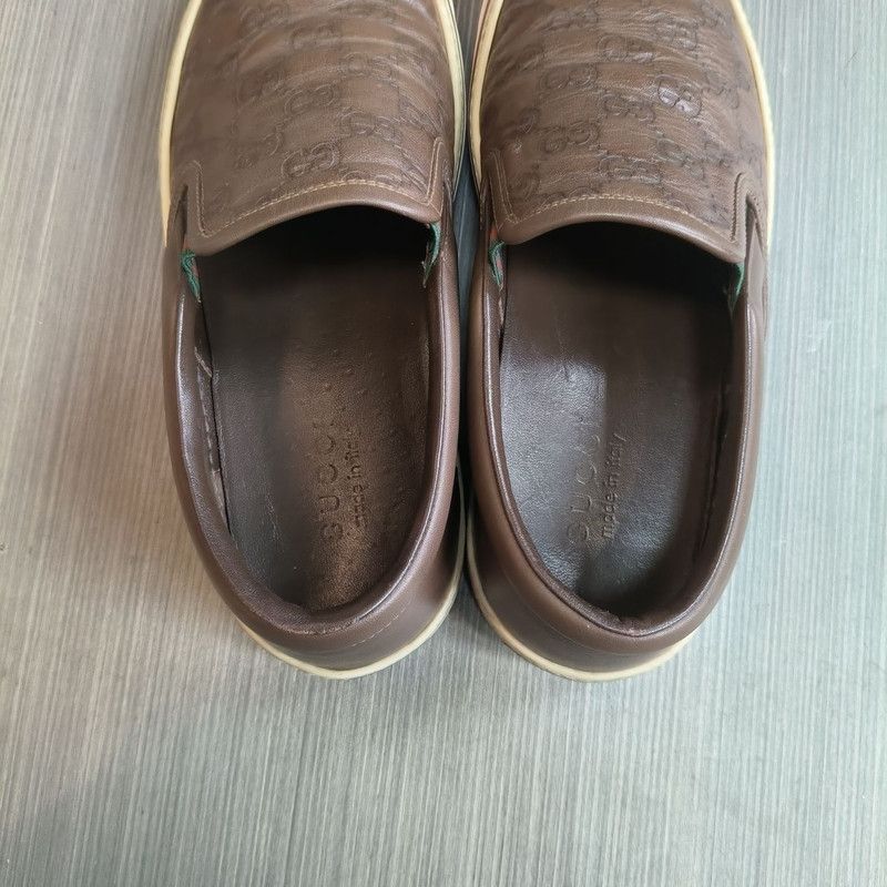 Gucci Gucci Stylish Brown Leather Casual Shoes 0079 Size US 7.5 / EU 40-41 - 10 Thumbnail