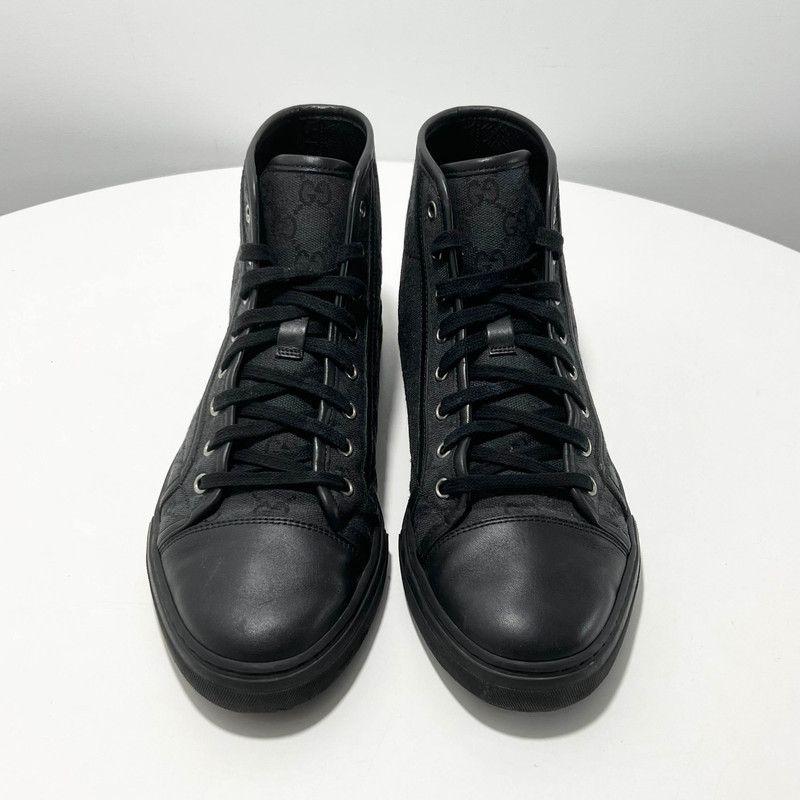 Gucci Gucci Retro GG Canvas High-Top Sneakers 0079 Size US 8 / EU 41 - 2 Thumbnail