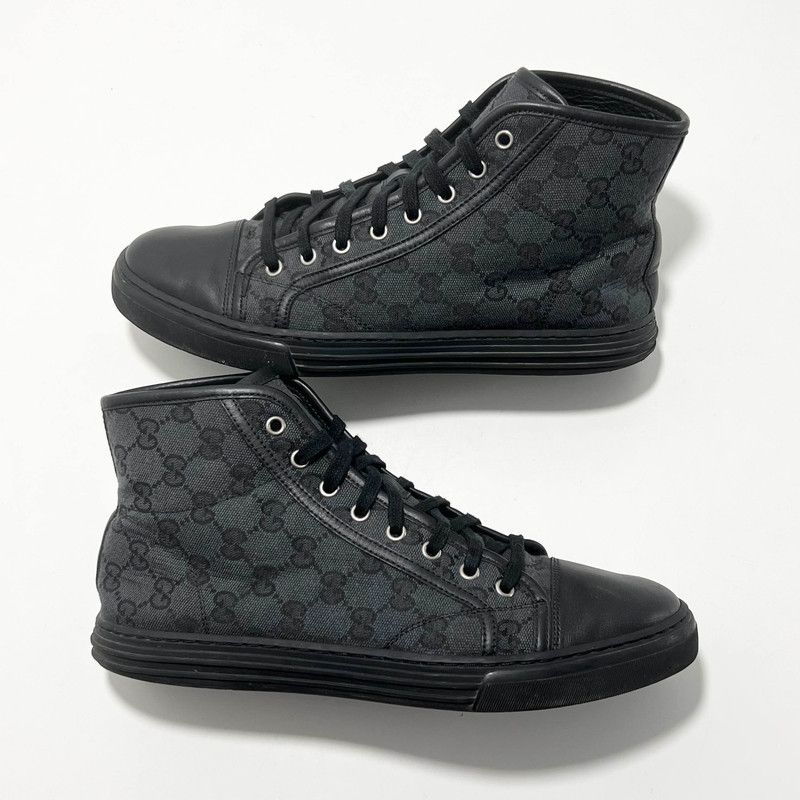 Gucci Gucci Retro GG Canvas High-Top Sneakers 0079 Size US 8 / EU 41 - 8 Thumbnail