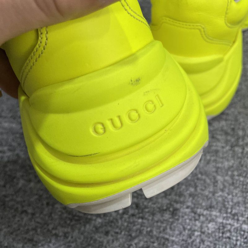 Gucci Gucci Rhyton Leather Low-Top Sneakers in Yellow 0079 Size US 8 / EU 41 - 10 Thumbnail