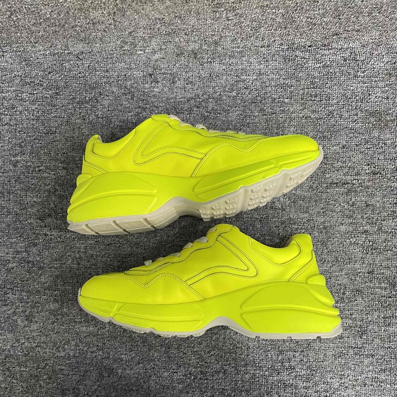 Gucci Gucci Rhyton Leather Low-Top Sneakers in Yellow 0079 Size US 8 / EU 41 - 12 Thumbnail