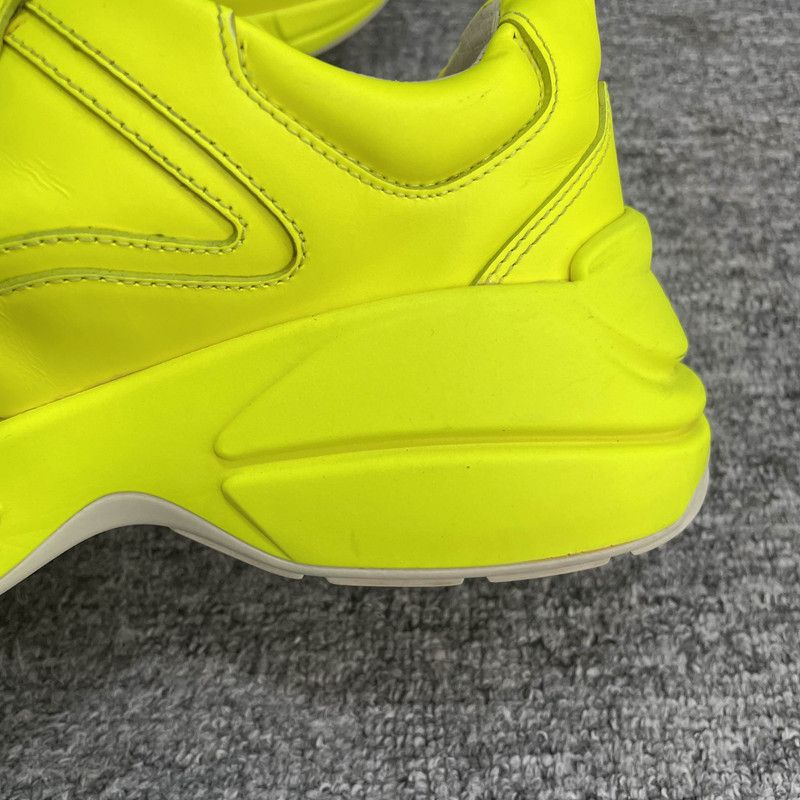 Gucci Gucci Rhyton Leather Low-Top Sneakers in Yellow 0079 Size US 8 / EU 41 - 6 Thumbnail