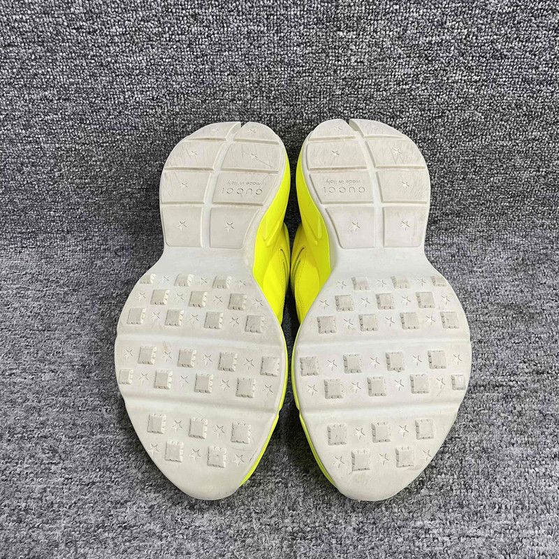 Gucci Gucci Rhyton Leather Low-Top Sneakers in Yellow 0079 Size US 8 / EU 41 - 4 Thumbnail