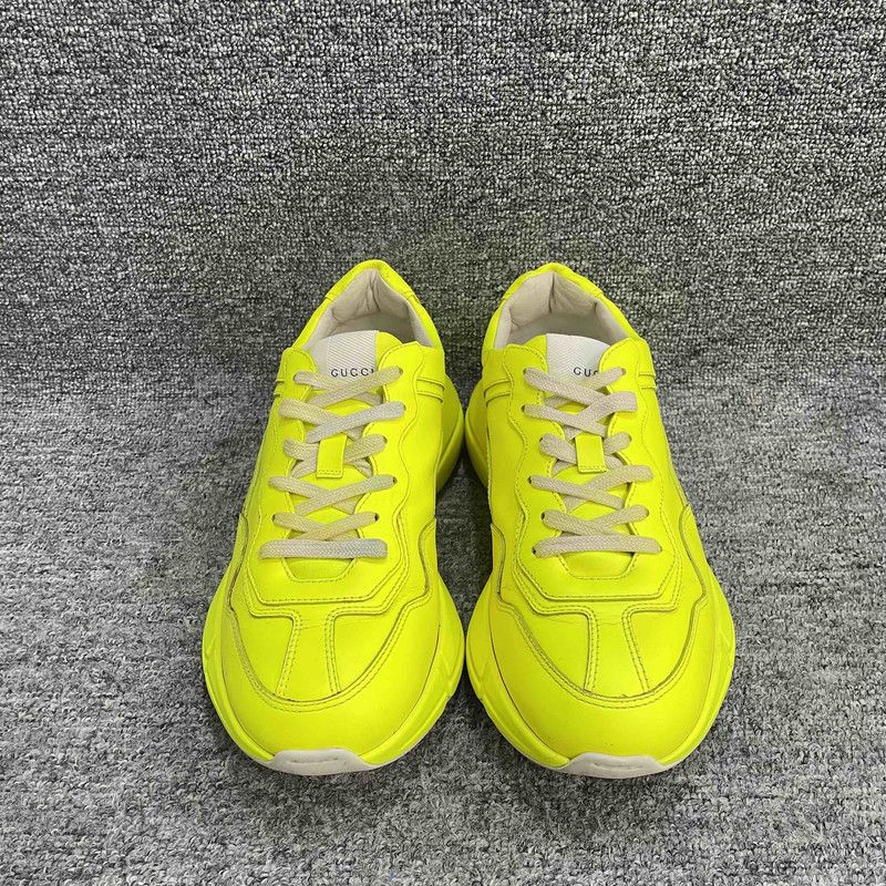 Gucci Gucci Rhyton Leather Low-Top Sneakers in Yellow 0079 Size US 8 / EU 41 - 2 Thumbnail