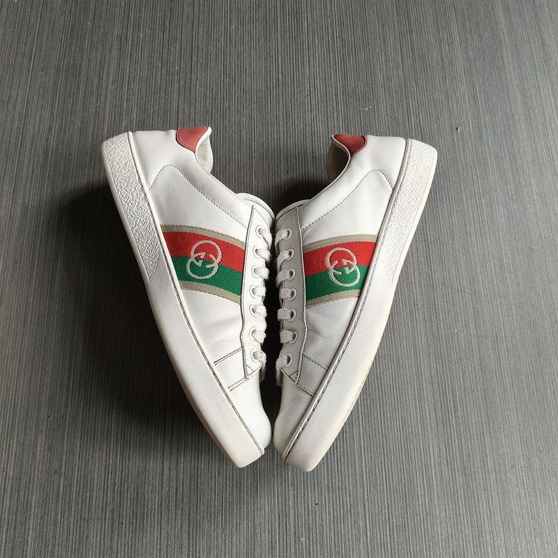Gucci Gucci Ace Leather Double G Sneakers for Men 0079 Size US 8 / EU 41 - 6 Thumbnail