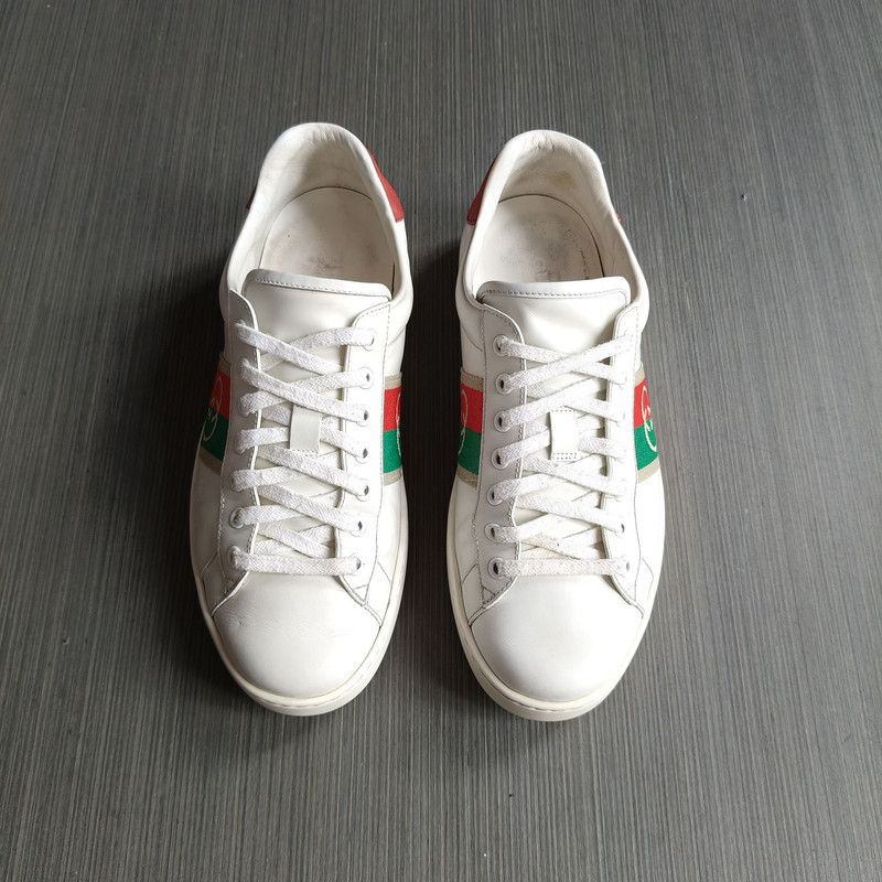 Gucci Gucci Ace Leather Double G Sneakers for Men 0079 Size US 8 / EU 41 - 2 Thumbnail
