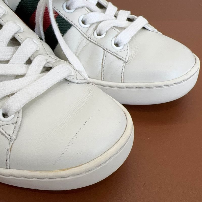 Gucci Gucci Bee Embroidered White Sneakers 0079 Size US 5 / EU 37 - 6 Thumbnail
