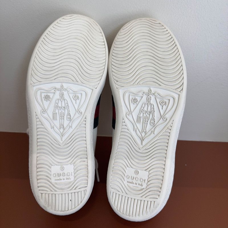 Gucci Gucci Bee Embroidered White Sneakers 0079 Size US 5 / EU 37 - 4 Thumbnail