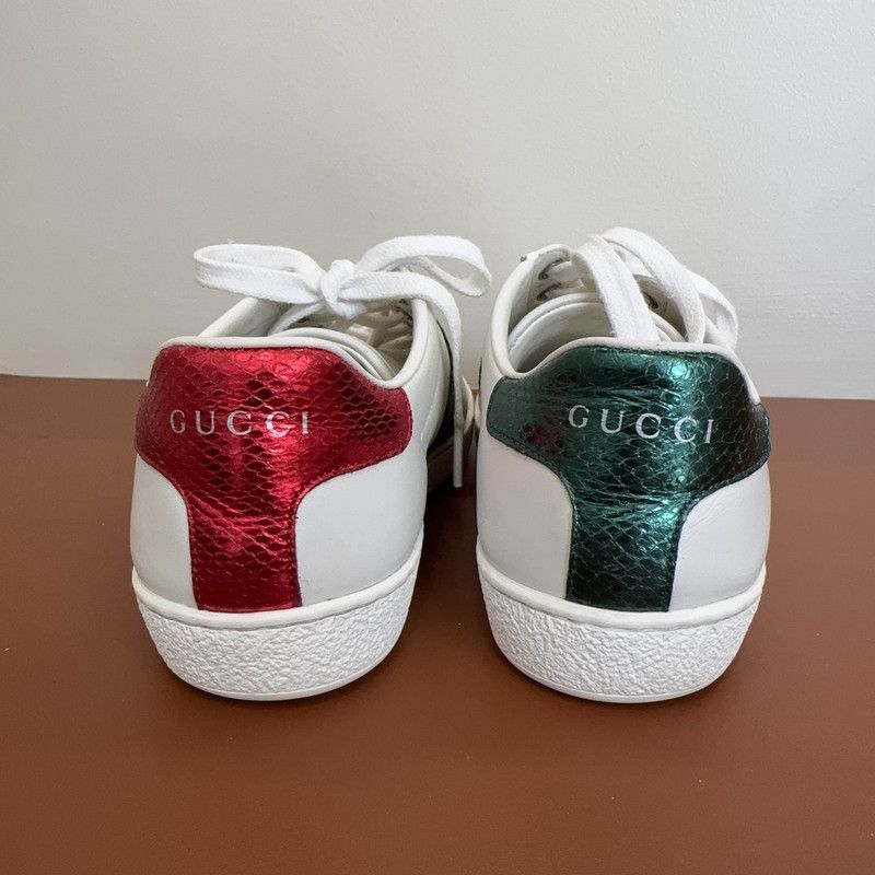 Gucci Gucci Bee Embroidered White Sneakers 0079 Size US 5 / EU 37 - 3 Thumbnail