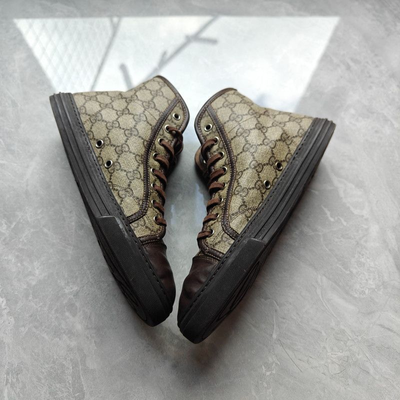 Gucci Gucci High-Top Sneakers with Double G Design 0079 Size US 8 / EU 41 - 10 Thumbnail