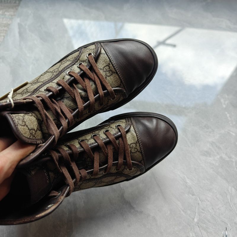 Gucci Gucci High-Top Sneakers with Double G Design 0079 Size US 8 / EU 41 - 8 Thumbnail