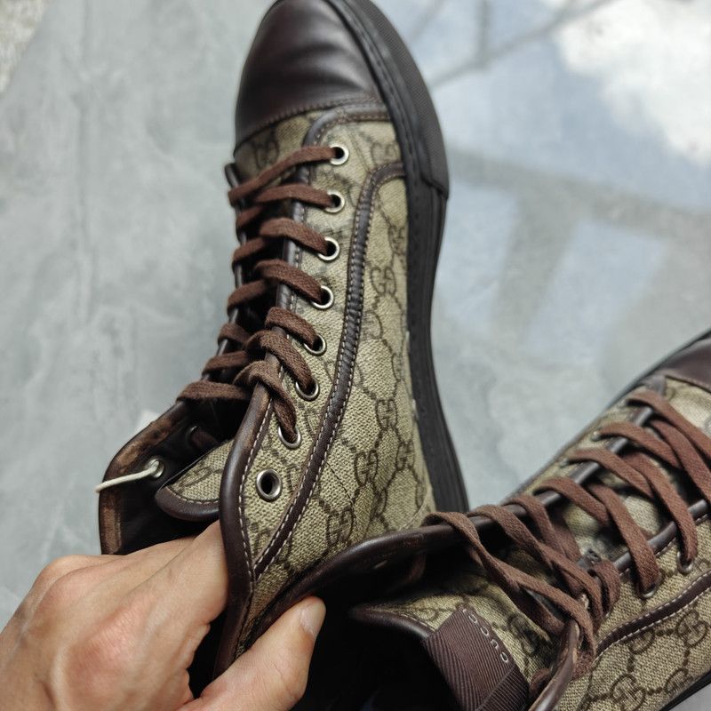 Gucci Gucci High-Top Sneakers with Double G Design 0079 Size US 8 / EU 41 - 6 Thumbnail