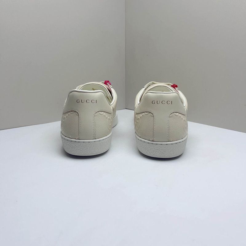 Gucci Gucci ACE Low-Top GG Logo Sneakers for Men 0079 Size US 13 / EU 46 - 3 Thumbnail
