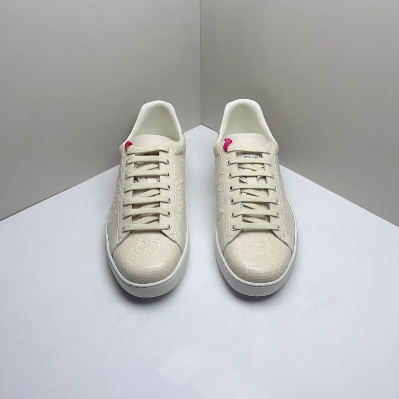Gucci Gucci ACE Low-Top GG Logo Sneakers for Men 0079 Size US 13 / EU 46 - 2 Thumbnail