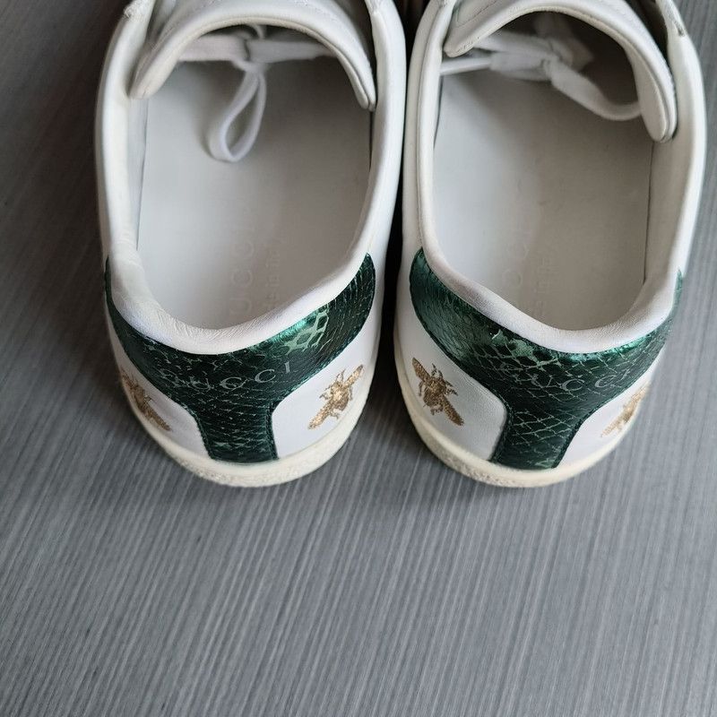 Gucci Gucci Ace Leather Embroidered Bee Sneakers 0079 Size US 8.5 / EU 41-42 - 6 Thumbnail