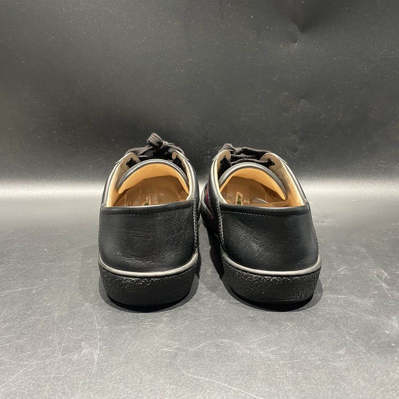 Gucci Gucci Black Leather Bee Embroidered Sneakers 0079 Size US 8 / EU 41 - 3 Thumbnail