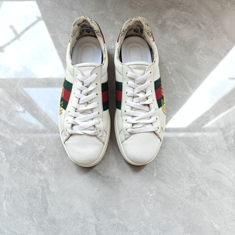 Gucci Gucci Ace Floral Print Sneakers for Men 0079 Size US 9 / EU 42 - 2 Thumbnail