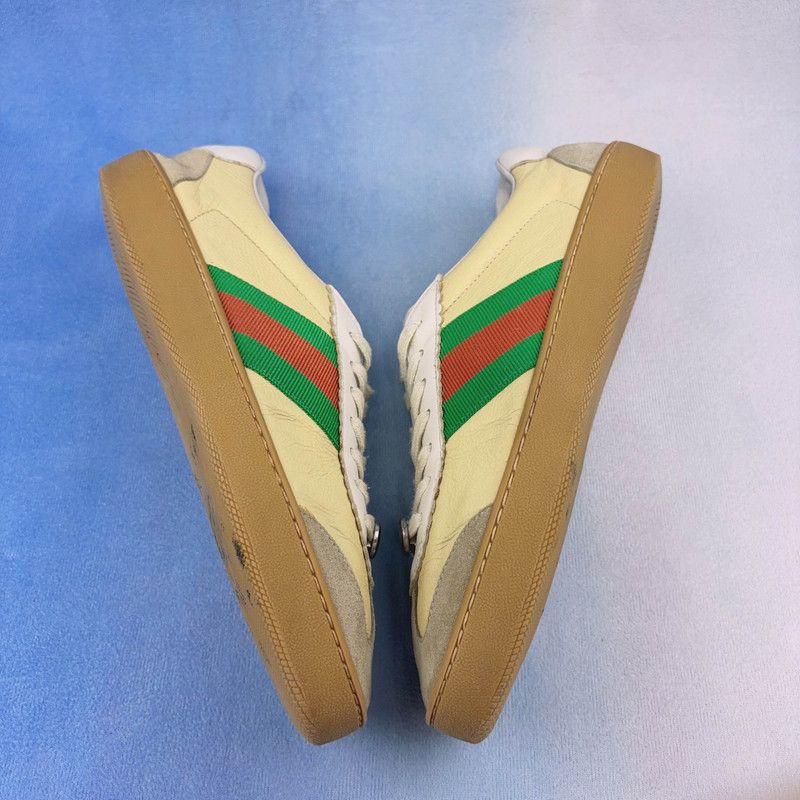 Gucci Gucci G74 Web Leather Sneakers for Men 0079 Size US 9 / EU 42 - 6 Thumbnail